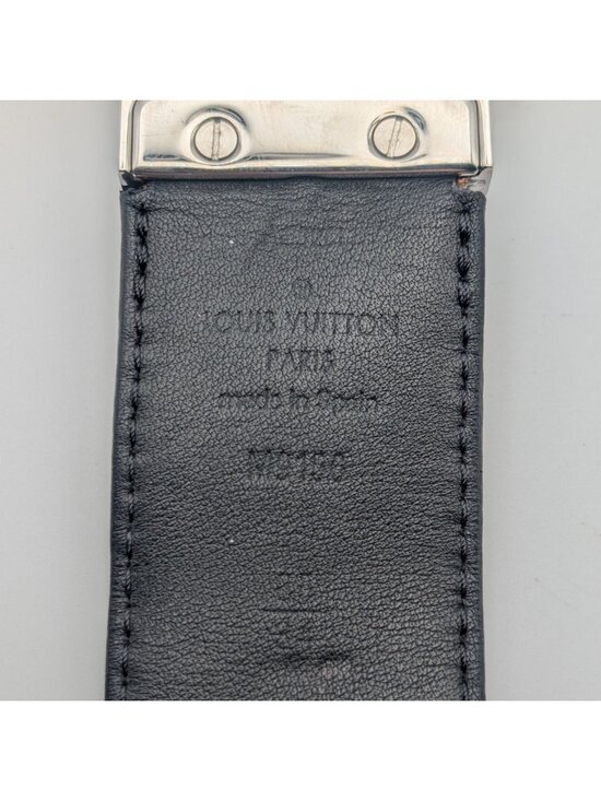 Louis Vuitton Ceinture Damier Print Graphite Black Belt